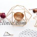 Geometric Design Rose Golden Metal Tealight Candle Holders Flowerpot Table Decor   132544195248